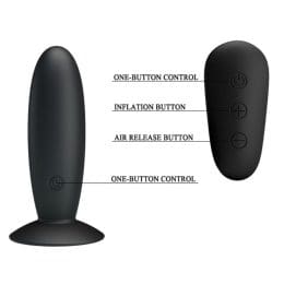MR PLAY - ANAL PLUG WITH VIBRATION BLACK REMOTE CONTROL 2